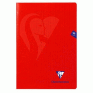 Clairefontaine Lot de 10 Cahier Mimesys A4, 96p./48 feuilles 90 g/m² piquées, coloris rouge, Séyès - 3329683331612