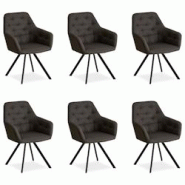 Décoshop26 - Lot de 6 chaises de salle à manger salon avec revêtement confortable couleur anthracite CDS06306 - 3000429069609 Décoshop26 - Lot de 6 chaises de salle à manger salon avec revêtement confortable couleur anthracite CDS06306 - 3000429069609