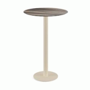 Essentials Mange-debout - Plateau rond - Diamètre 70 cm - Sable/Tropical Wood - Urban - Veba - marron 130061270 Essentials Mange-debout - Plateau rond - Diamètre 70 cm - Sable/Tropical Wood - Urban - Veba - marron 130061270