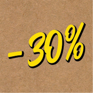 Etiquettes adhésives -30% kraft lisse / jaune 35x35mm - par 500