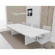 Grande table de réunion rectangulaire TAK - Mobel Linea. - Non, Blanc, 300