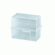 HAN Boîte à fiches DIN A7, avec couvercle, pour 300 fiches, coloris blanc translucide - 4012473977167