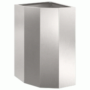 Helloshop26 - Jardinière d'angle moderne adaptée extérieur 30 x 30 x 50 cm en acier inoxydable argent 02_0052919 - inox 3000237651997