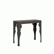 Itamoby Console Extensible 90X40/196 Cm Paxon Small Evolution Noyer Structure Anthracite - marron VE196COPXNEVO-NC-AN