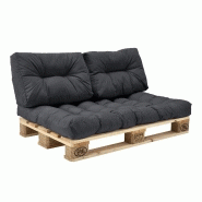 LOT DE 3 COUSSINS DE PALETTE REMBOURRAGE DE SIÈGE + COUSSINS DE DOSSIER CANAPÉ PALETTES GRIS FONCÉ 03_0001579 LOT DE 3 COUSSINS DE PALETTE REMBOURRAGE DE SIÈGE + COUSSINS DE DOSSIER CANAPÉ PALETTES GRIS FONCÉ 03_0001579