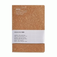 MIQUELRIUS Carnet Back2Basics 14x20, 96p./48 feuilles papier recyclé 80 g/m², couv. Liège, uni - 8422593082119