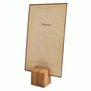 Porte-menu et support de présentation en bois d'acacia