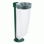 Poubelle urbaine ECOLLECTO EXTREME Support sac sur poteau sur platine 110L Vert Mousse