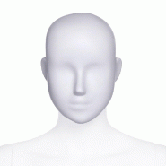 Tête femme abstraite pour mannequin modulable blanc mat