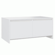 VidaXL Table basse blanc 90x50x41,5 cm bois d'ingénierie Modèle Grandeur Moderne - 809818