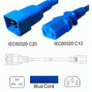 Câble d'alimentation C20/C13 15A BLEU