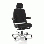 Chaise de bureau / fauteuil de direction 24 HOURS F cuir noir hjh OFFICE - noir cuir 608994