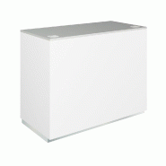 Comptoir Cage gris alu 1 tiroir 2 tablettes 120x60x93cm