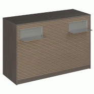 Comptoir Vertigo H T01 dble nat. L150cm - 3 tab.Coulis. 6tab.Amovib noyer foncé