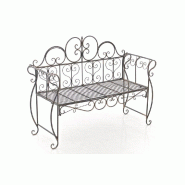 Décoshop26 - Banc de jardin design rustique largeur 128 cm en métal bronze 10_0002937 - métal 3000251323160