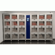 Distributeur automatique de vêtements UBI SmartLocker RFID avec tiroirs coulissants et antennes de lecture