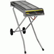 Grill barbecue à gaz pliant - acier inoxydable - 2 roues - thermostat réglable - fabrication européenne Grill barbecue à gaz pliant - acier inoxydable - 2 roues - thermostat réglable - fabrication européenne