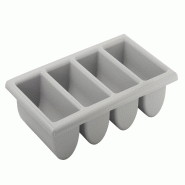 METRO PROFESSIONAL Range-couverts, polypropylène, 32.5 x 53 x 10 cm, 4 compartiments, gris - gris plastique polypropylène 4337182224600