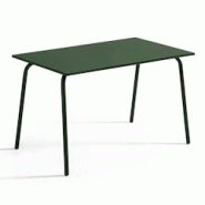 Oviala Business Table de jardin en acier 120 x 70 cm vert forêt - vert acier 113902 Oviala Business Table de jardin en acier 120 x 70 cm vert forêt - vert acier 113902