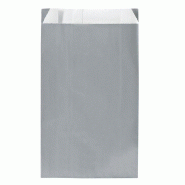 Pochettes cadeaux kraft vergé gris souris 12+4,5x20cm - par 250 - Emballage rapide et facile