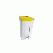 Poubelle a pedale contiplast 120l blanc/jaune