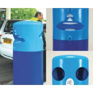 Poubelle polyéthylène durable avec distributeur de sacs et gants_1