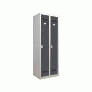 Vestiaire monobloc en métal avec séparation interne pour industrie salissante Vestiaire monobloc en métal avec séparation interne pour industrie salissante