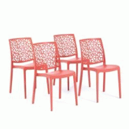 RATTATAN Set 4 Chaises en polypropylène avec fibre de verre empilables pour extérieur et jardin, bar et restaurant, cuisine design moderne - ANNA - RATTATAN Set 4 Chaises en polypropylène avec fibre de verre empilables pour extérieur et jardin, bar et restaurant, cuisine design moderne - ANNA -