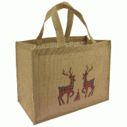 Sac cabas toile de jute "Edimbourg" 36x19x27 cm - par 50