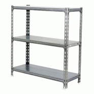 SimonRack Rayonnage métallique, 900x800x400 mm, 3 niveaux, tablette métallique, 180 kg au point de flexion, Galvanisé - Simonclick - métal 8435104