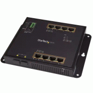 Switch Industriel POE+ Gigabit Ethernet 8 ports - 2 connexions MSA SFP - 30W - Switch Gbe Haute Puis