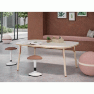 Table de réunion tonneau Nomad fabriqué en France pour 6 personnes