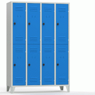 Vestiaire Parma multicases 4 colonnes / bleu