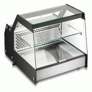 Vitrine réfrigérée inox, thermostat numérique, temp. +2°C/+12°C, dégivrage automatique, éclairage LED, dimensions 68,9x87,4x41,9 cm, FISHOW70 - 4164