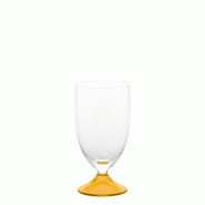 Zafferano Lot De 4 Verres Maestro Ligne Veneziana En Verre Soda-Lime Soufflé À La Main Couleur Ambre Sans Pied Design Élégant Pour Dégustation -