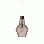 Zafferano Suspension Romeo Ø 250 X 3180 Mm. 1 X E27 70 W Hs-Ip20-V.Gris, Verre Fumé - gris 8054346792626