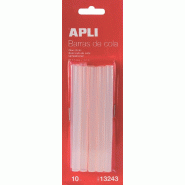 Bâtons de colle transparents Apli 7,5 mm, blister de 10 pièces - transparent papier 13243 Bâtons de colle transparents Apli 7,5 mm, blister de 10 pièces - transparent papier 13243