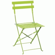Bolero - chaises de terrasse en acier vert anis (lot de 2)
