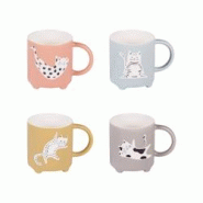 Coffret de 4 mugs Ronron 35 cl - Multicolore Rond Porcelaine Table Passion 13x8.5 cm - multicolore porcelaine 3106232313288 Coffret de 4 mugs Ronron 35 cl - Multicolore Rond Porcelaine Table Passion 13x8.5 cm - multicolore porcelaine 3106232313288
