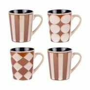 Coffret de 4 mugs Shelby 40 cl - Décoré Rond Grès Table Passion 13x9 cm - multicolore Grès 3106232282454 Coffret de 4 mugs Shelby 40 cl - Décoré Rond Grès Table Passion 13x9 cm - multicolore Grès 3106232282454