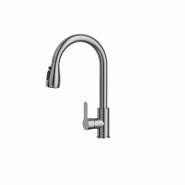 Gasfrit – Robinet extensible premium 3 voies en acier inoxydable gris mat mitigeur avec rotation 360° et 3 connexions, bec haut - gris inox gf4 Gasfrit – Robinet extensible premium 3 voies en acier inoxydable gris mat mitigeur avec rotation 360° et 3 connexions, bec haut - gris inox gf4