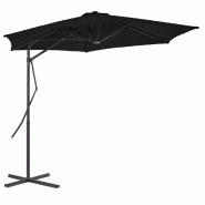Helloshop26 - Parasol d'extérieur avec mât en acier 300 x 230 cm noir 02_0008206 - noir acier 3000438982722