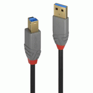 LINDY Cble USB 3.0 Type A vers B Anthra Line 2m