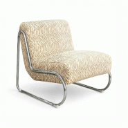 Now's Home - fauteuil lounge en tissu chenille tigré beige 63x80x65cm helio - 3256390255781 Now's Home - fauteuil lounge en tissu chenille tigré beige 63x80x65cm helio - 3256390255781