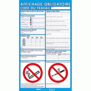Panneau 'Affichage Obligatoire' 40 x 69 cm - Code du Travail