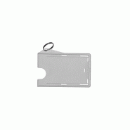 Porte-badge porte clé anneau - référence : ids72anneau - lot de 100, incassable, polycarbonate translucide