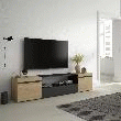 SKRAUT HOME - MEUBLE TV, BANC TéLé, 200X35X45CM, POUR LES TV JUSQU