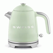 Sweiss KTS7 - Bouilloire électrique vintage 1200W Vert - vert inox KTS7