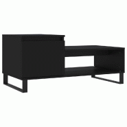 VidaXL Table basse Noir 100x50x45 cm Bois d'ingénierie Modèle Nova Élite - 830837