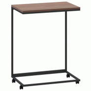 VidaXL Table d'appoint avec roues noir 55x35x70 cm bois d'ingénierie Modèle Opaline Royale - 343100XL